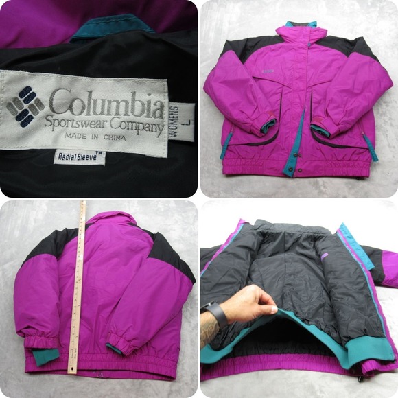 Columbia Jackets & Blazers - Columbia Jacket Women Large Purple Insulated Removable Liner Reversible 3in1 VTG
